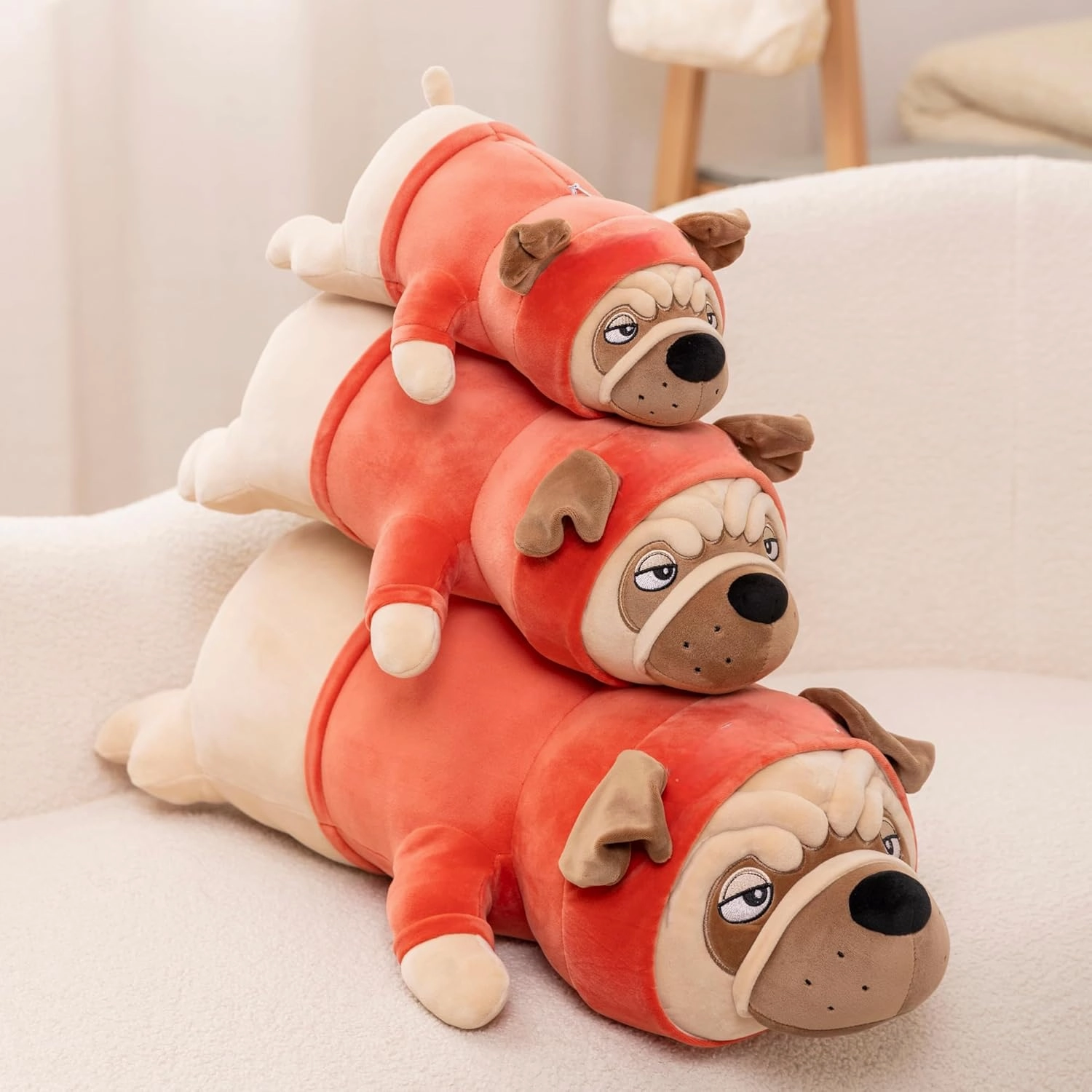 Bulldog Soft Stuffed Animal, Squishy Plush Toy, for Anxiety, Emotional Support, for Kids, Girl, Adults, Girlfriend, Birthday Gift, Bed & Room Décor (14 Inch)