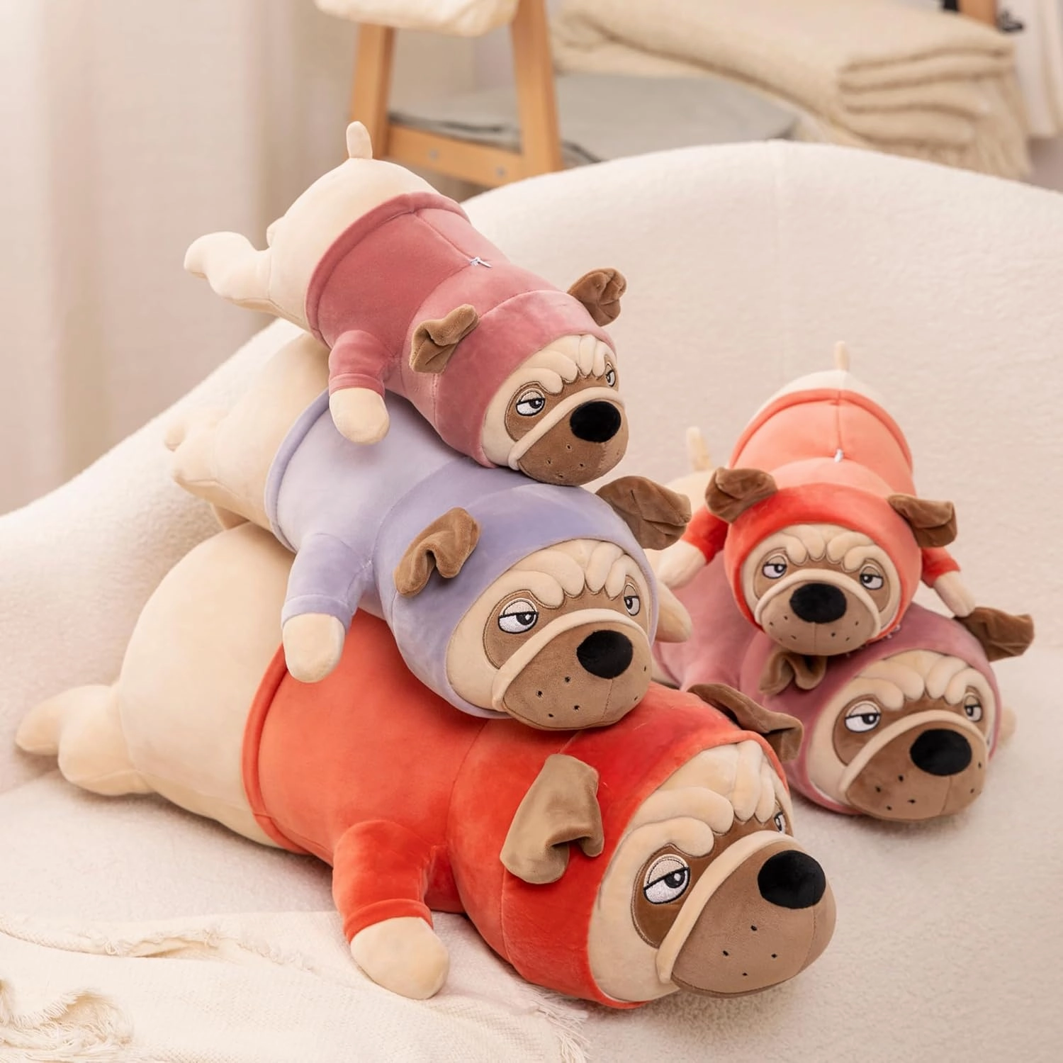 Bulldog Soft Stuffed Animal, Squishy Plush Toy, for Anxiety, Emotional Support, for Kids, Girl, Adults, Girlfriend, Birthday Gift, Bed & Room Décor (14 Inch)