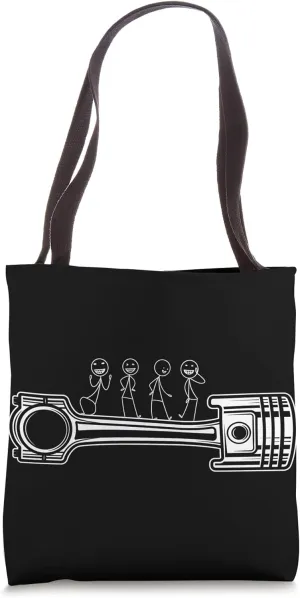 Car Mechanic piston funny Mechanic Stick Figure Mechanic Tote Bag