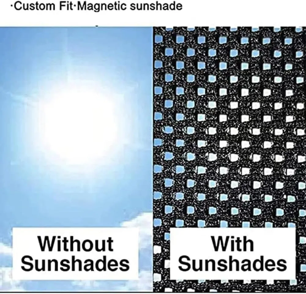 Car Side Window Sunshade for Suzuki Vitra 2014-2019,High Elastic Material Front Rear Sun Shade Cover UV Protecti Breathable Sun Visor Privacy Protection,F