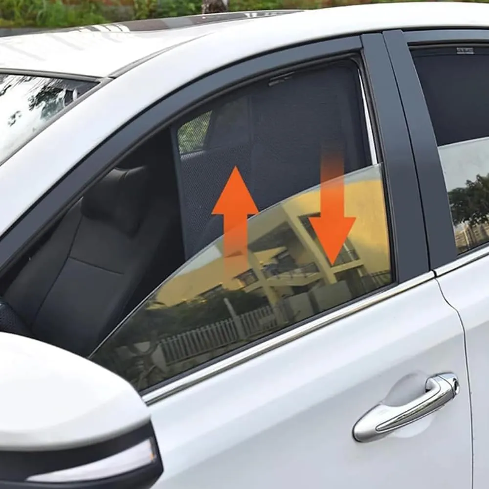 Car Side Window Sunshade for Suzuki Vitra 2014-2019,High Elastic Material Front Rear Sun Shade Cover UV Protecti Breathable Sun Visor Privacy Protection,F