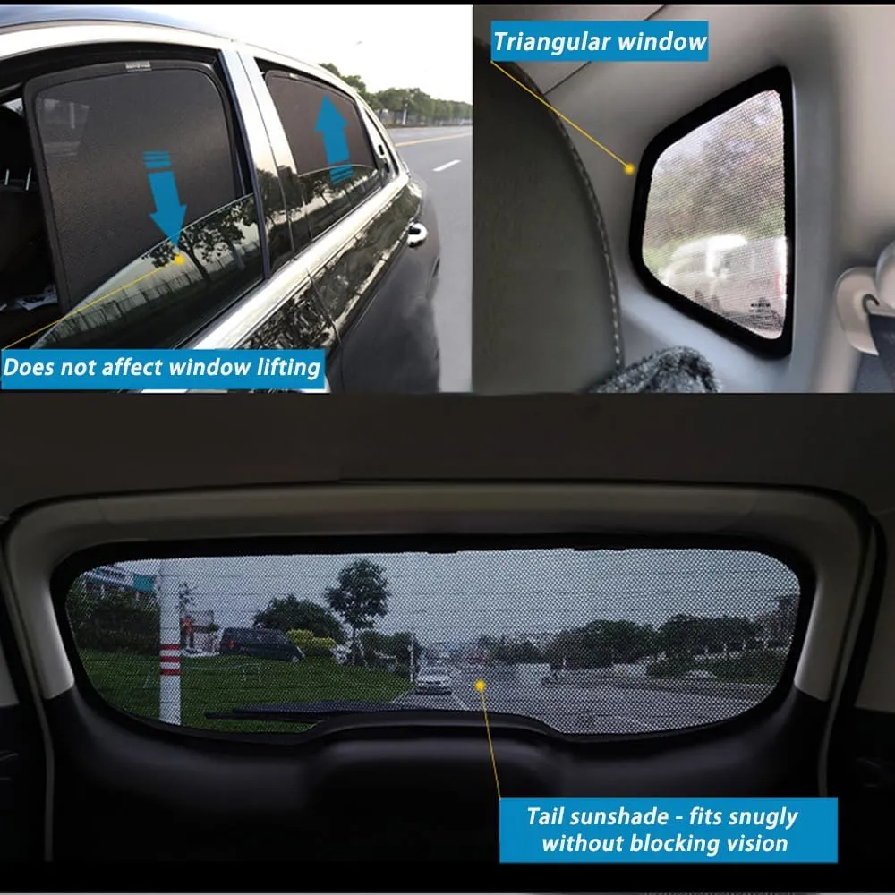 Car Sun Shade for Maxus T90 Magnetic,Car Window Shade Car Sun Shade Cover Car Accessory Interior Easy Install,B 2 Rear Windows