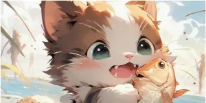 Cat and Fish Jigsaw Puzzle Adults Fun 1314 Pieces Cute Cartoon Stress Relief Toy Toy Intellectual Game Education Home Decoration Challenge Educational 1314pcs Gift for Women Men 29.5x19.7 Inch