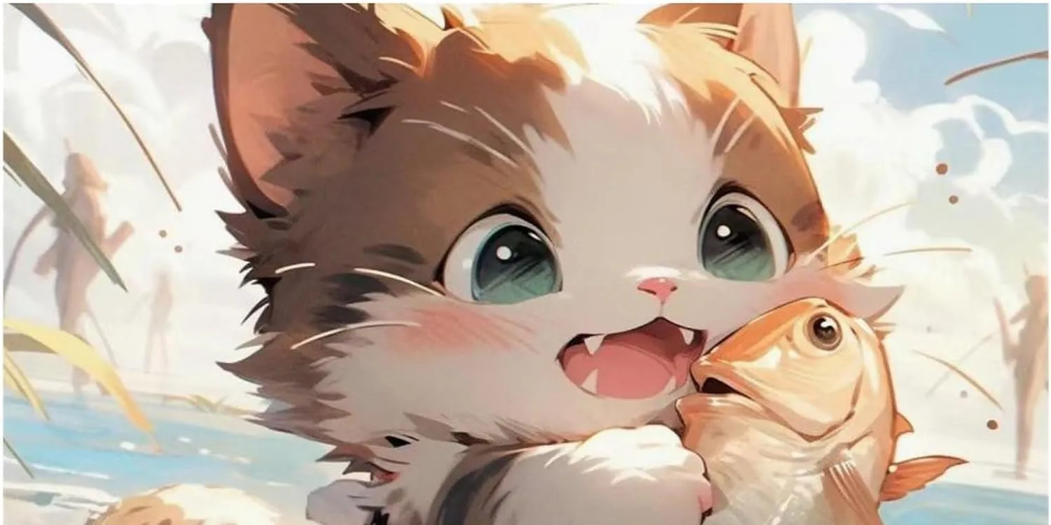 Cat and Fish Jigsaw Puzzle Adults Fun 1314 Pieces Cute Cartoon Stress Relief Toy Toy Intellectual Game Education Home Decoration Challenge Educational 1314pcs Gift for Women Men 29.5x19.7 Inch