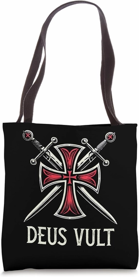 Catholic Knight Templar Crusader Cross Latin Tote Bag