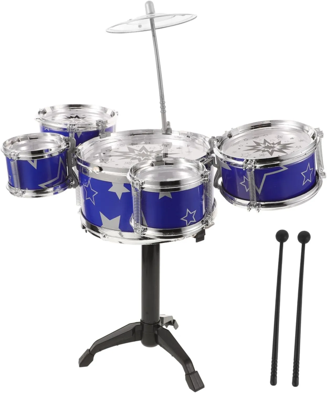 CHILDWEET Mini Jazz Drum Set for Portable Drum Small Plastic Percussion Instruments for Music Development for Boys and