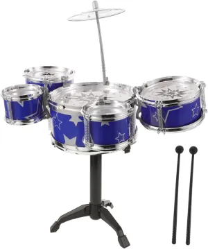 CHILDWEET Mini Jazz Drum Set for Portable Drum Small Plastic Percussion Instruments for Music Development for Boys and