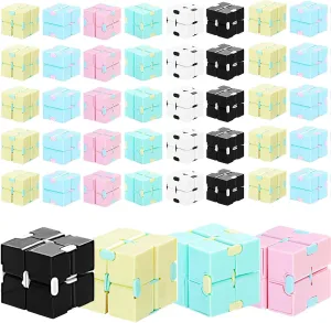 Chivao 36 Pcs Infinity Cube Sensory Toy Handheld Infinite Toy Flipping Hand Cube Desk Gadget Gift Portable Blocks for Adults Anxiety Stress Relief(Sweet Style)