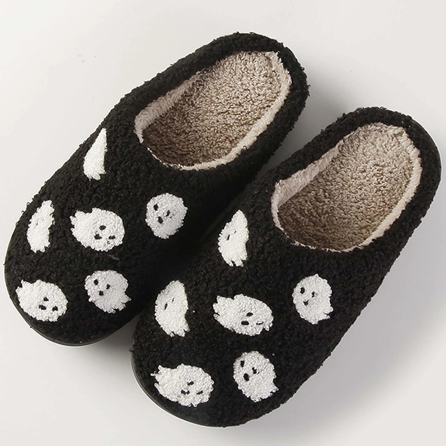 Christmas Slippers For Women Men Indoor Soft Warm Cotton Bedroom Reindeer Slippers House Memory Foam Slippers Cozy Fluffy Fall Winter Home Slippers