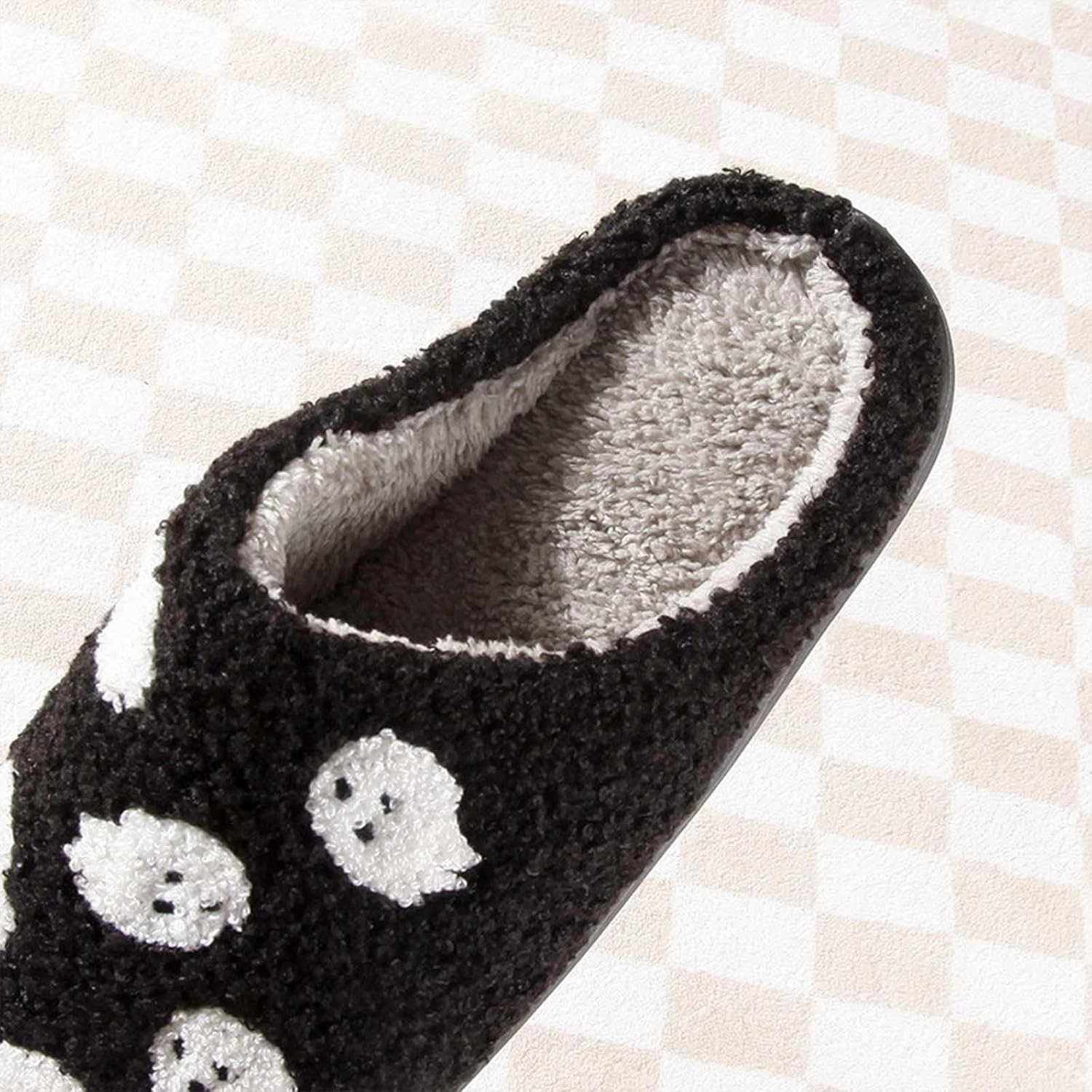 Christmas Slippers For Women Men Indoor Soft Warm Cotton Bedroom Reindeer Slippers House Memory Foam Slippers Cozy Fluffy Fall Winter Home Slippers