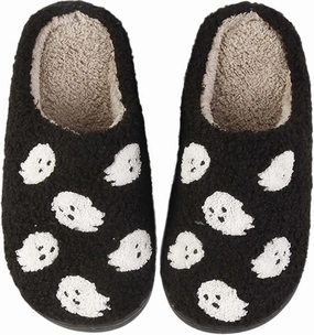 Christmas Slippers For Women Men Indoor Soft Warm Cotton Bedroom Reindeer Slippers House Memory Foam Slippers Cozy Fluffy Fall Winter Home Slippers