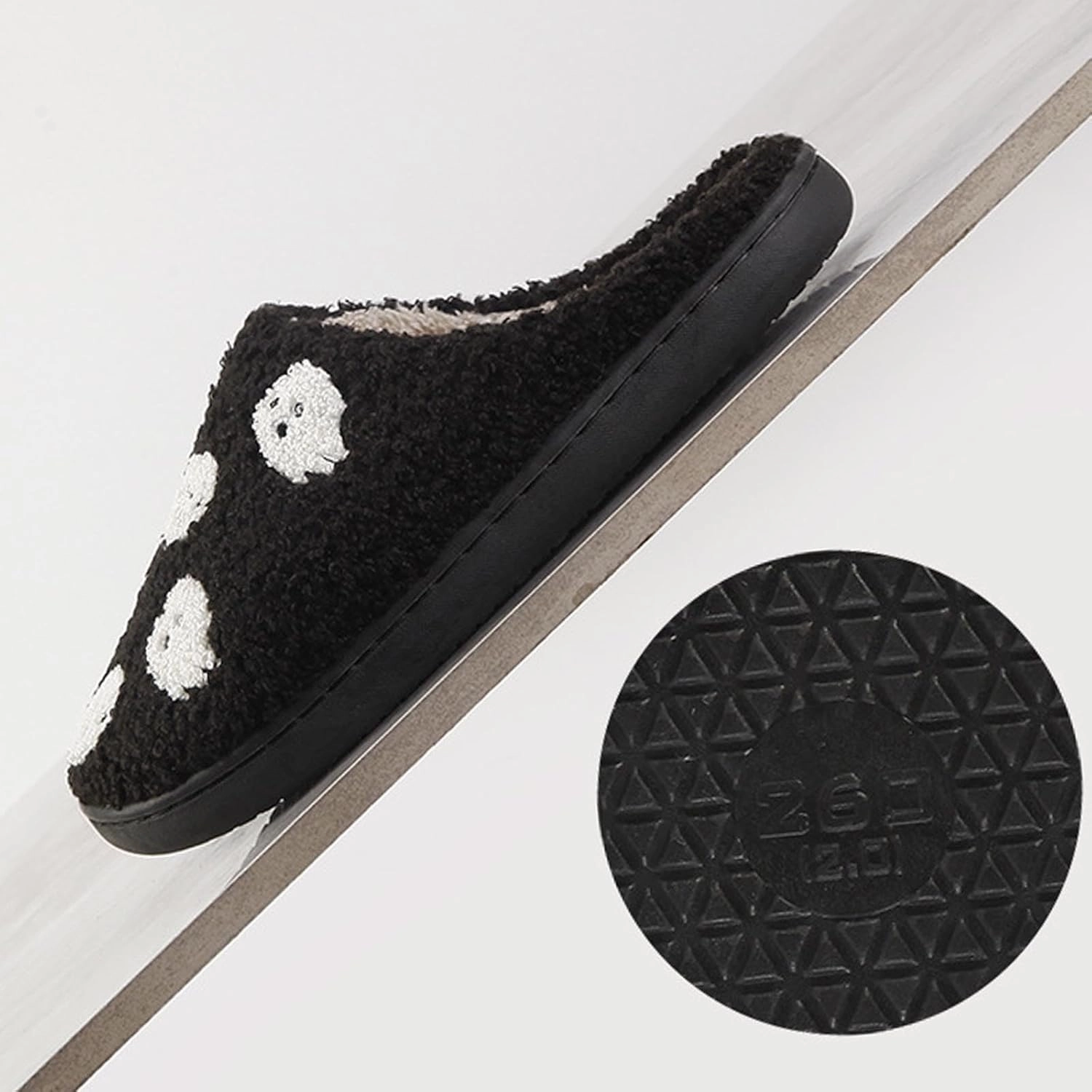 Christmas Slippers For Women Men Indoor Soft Warm Cotton Bedroom Reindeer Slippers House Memory Foam Slippers Cozy Fluffy Fall Winter Home Slippers