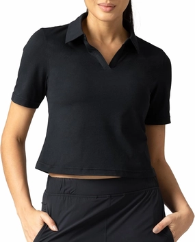 Colorfulkoala Women's Short Sleeve Golf Polo Shirts Collared V Neck Quick Dry Tennis Workout Tops Moisture Wicking
