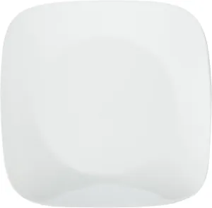 Corelle Corelle Square 10-1/4" Dinner Plate (Set of 6), Pure White,