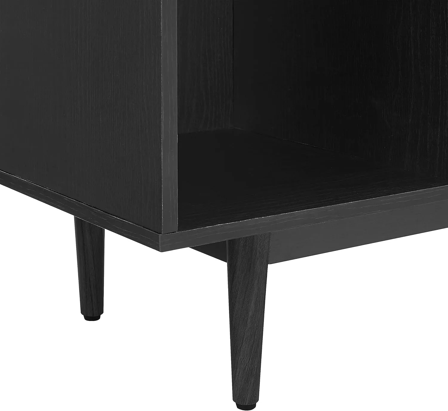 Crosley Furniture Liam Record Storage Cube Bookcase with 6 Cubes, Vinyl Record Holder and Bookshelf, Black