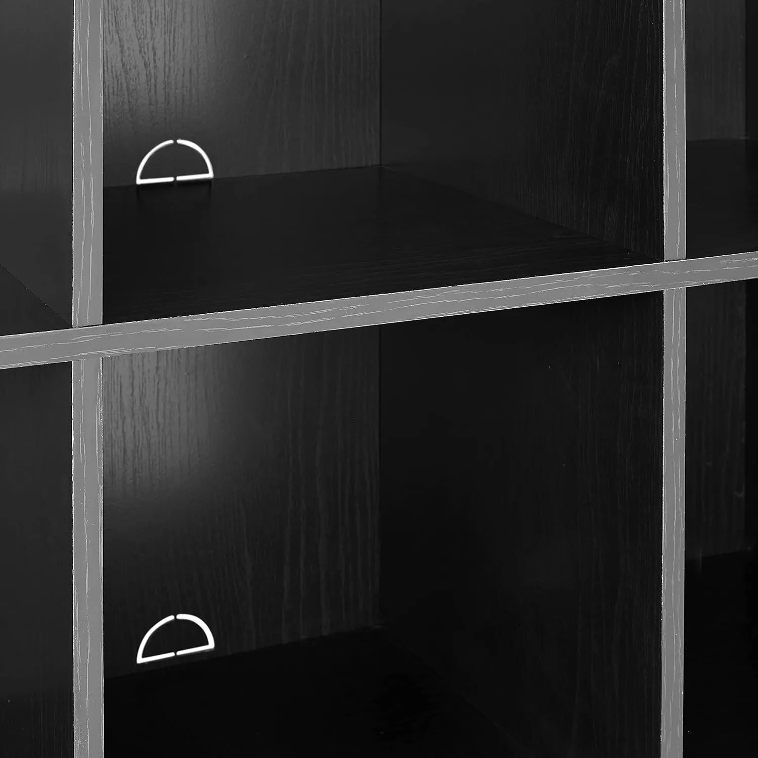 Crosley Furniture Liam Record Storage Cube Bookcase with 6 Cubes, Vinyl Record Holder and Bookshelf, Black