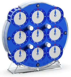 CuberSpeed Qiyi Magnetic Clock 2024 Edition QY Toys Magnetic Clock Puzzle Chuanshi Clock Puzzle Blue 2024 Edition