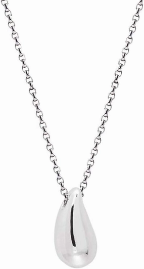 Dainty Teardrop Necklace for Women Girls Sterling Silver Minimalist Simple Tiny Oval Bead Beans Pear-Shaped Pendant Choker BFF Necklace Fashion Adjustable Chain 18" Jewelry Wedding Birthday Gift