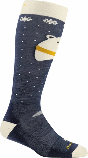 Darn Tough Kids Polar Bear OTC Midweight with Padded Shin Snow Sock (Style 3802) -