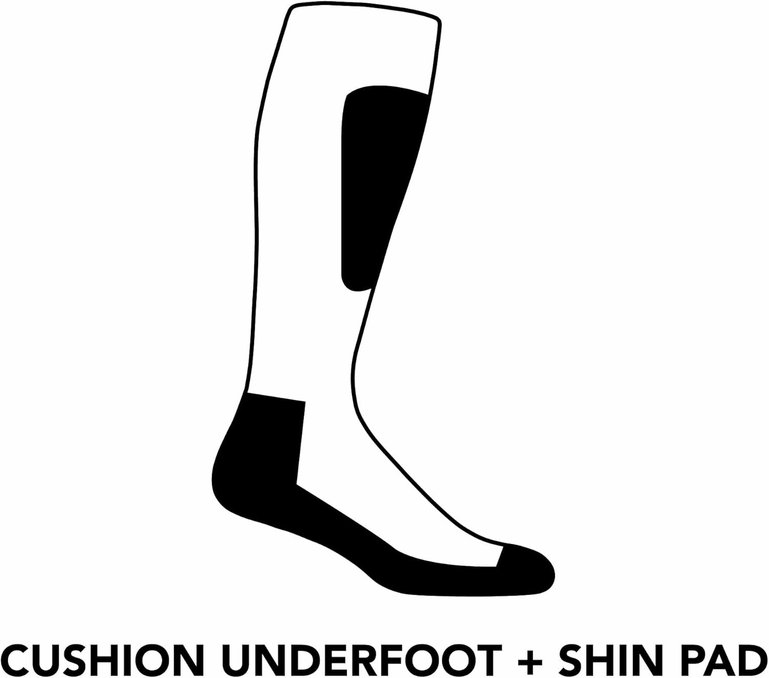 Darn Tough Kids Polar Bear OTC Midweight with Padded Shin Snow Sock (Style 3802) -