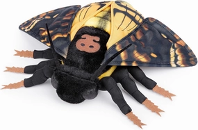 Death's-Head Hawkmoth Plush Toy, Large Death Hawk Moth Stuffed Animals 16in, Realistic Soft Death Moth Plushie Model Toy, Unique Plush Gift Collection for Kids
