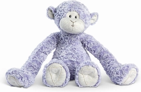 DEMDACO Heartful Hugs Monkey Purple and Grey 17.5 Inch Weighted Plush Stuffed Animal