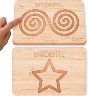 Demissle 2 Pcs Finger Labyrinth Handheld Breathing Board Pocket Mindful Maze Set Hand Mindfulness Stress Anxiety Relief Meditation Tools Mindful Maze Boards for Meditation and Prayer, 6.5 x 10 Inch