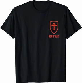 Deus Lo Vult Knights Templar Costume Cross Templar I Deus Vult T-Shirt