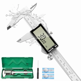 Digital Caliper 8 Inch with Large LCD Screen, Inch/MM/Fraction Conversion, 200mm Micrometer Caliper All Stainless Steel Diameter Measuring Tool for Jewelers/Woodworkers/DIY