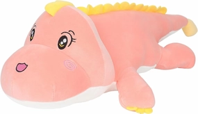 Dinosaur Plush Pillow, Plush Dinosaur Stuffed Animal Toy Soft Hugging Pillow, 39.3 inch Cute Pink Dinosaur Plushie