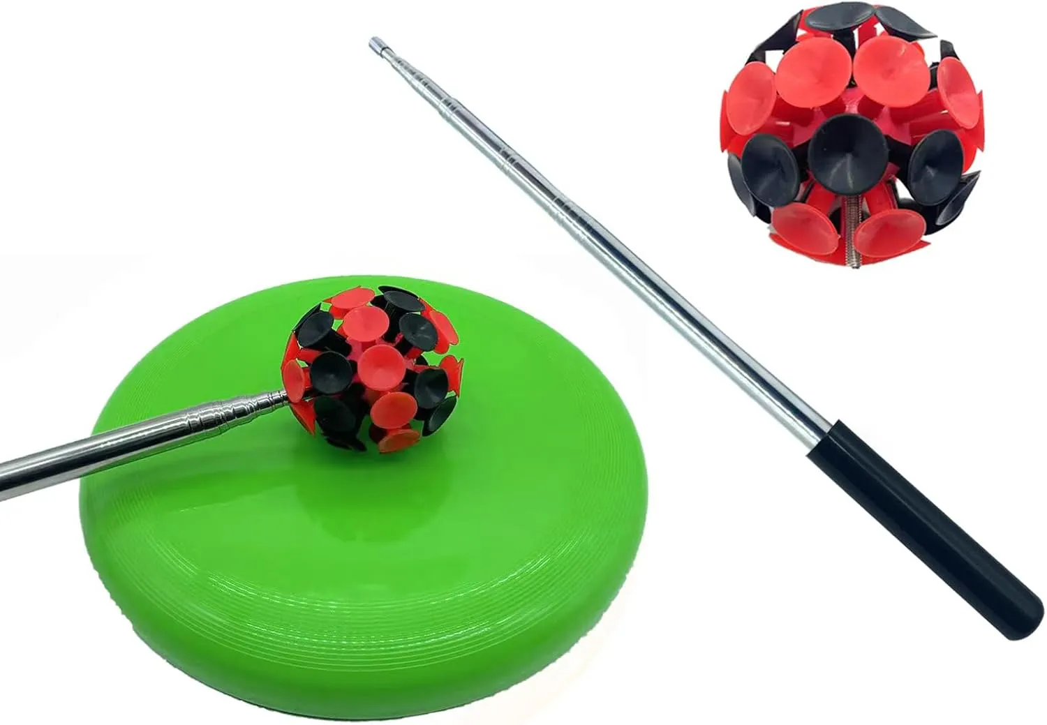 Disc Golf Retriever，Disc Retriever Disc Golf，Extendable Disc Golf Retriever Pole with Suction Cup to Retrieve Discs in Water, Trees, Rocks, Bushes