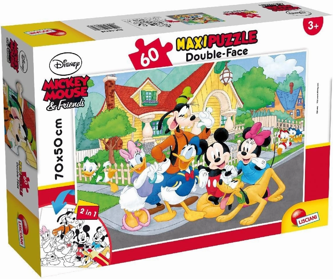 Disney 66728 Mouse and Friends Puzzle Df Supermaxi Mickey with 60 Pieces, Multi Colour, One Size