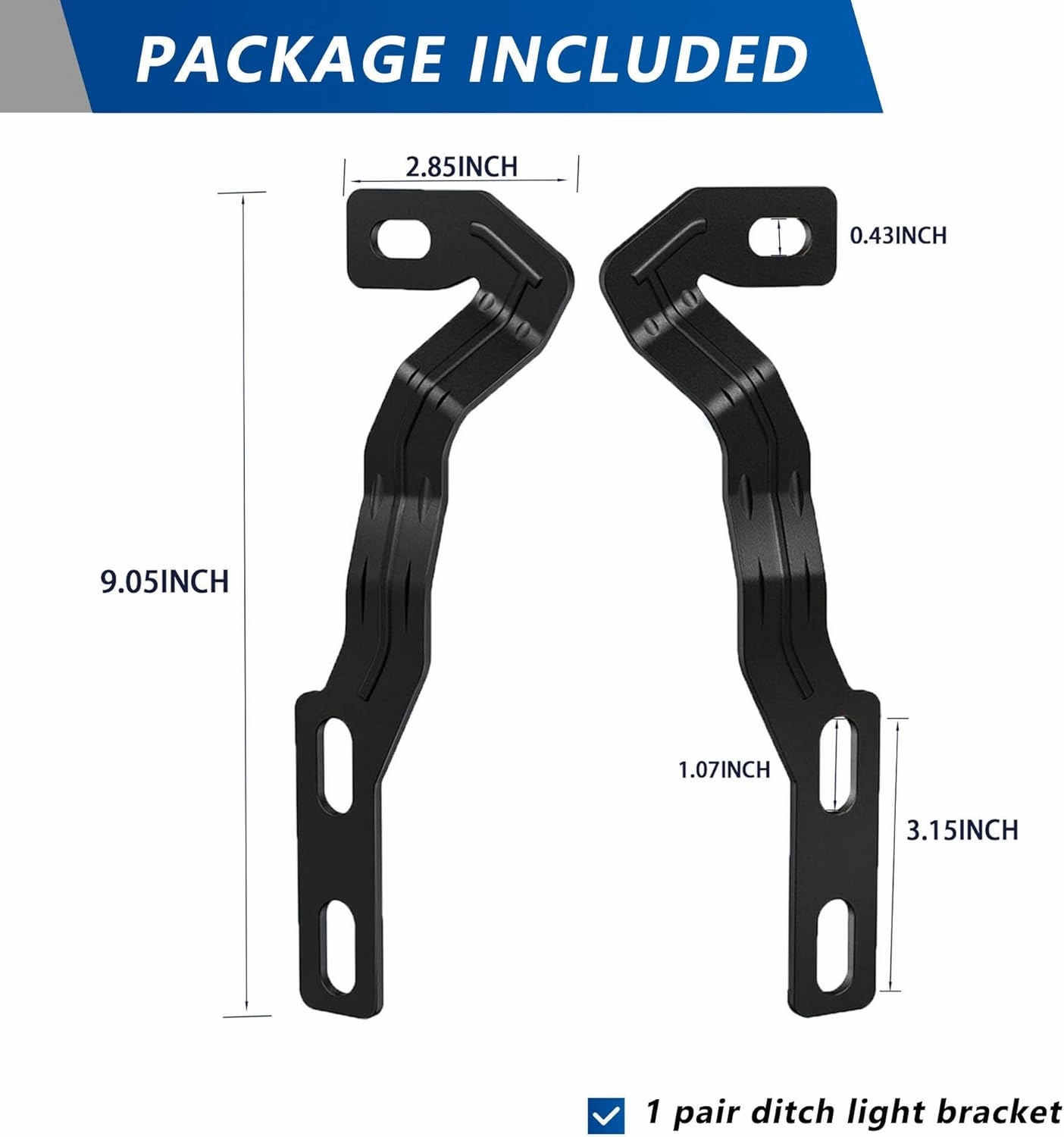 Ditch Light Bracket for Toyota Tacoma 2016-2021, Hood Hinge LED Mounting Brackets for 3rd Gen Toyota Tacoma