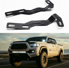 Ditch Light Bracket for Toyota Tacoma 2016-2021, Hood Hinge LED Mounting Brackets for 3rd Gen Toyota Tacoma