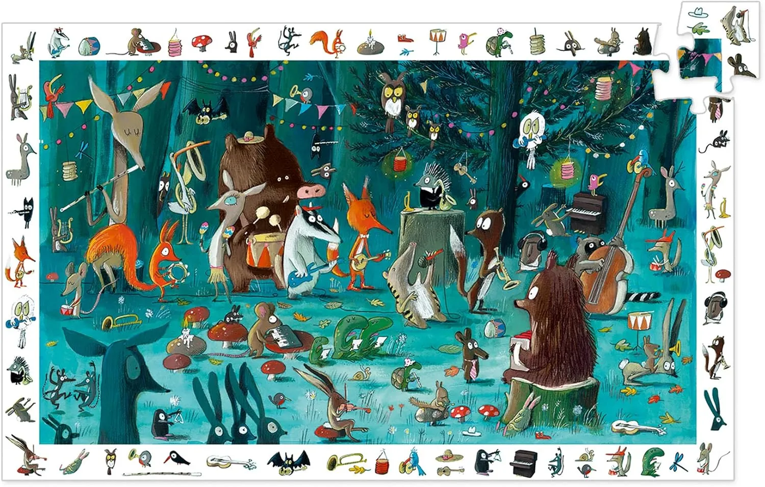 DJECO The Orchestra 35pc Observation Jigsaw Puzzle   Poster