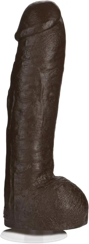 Doc Johnson Signature Series - Bam - 13 Inch Realistic FIRMSKYN Dildo with Removable Vac-U-Lock Suction Cup - F-Machine & Harness Compatible - for Adults Only, Chocolate
