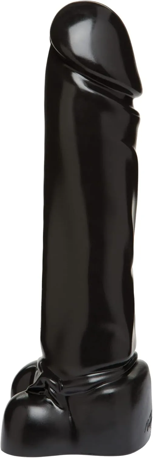 Doc Johnson Vac-U-Lock CodeBlack - Jumbo Jack Man O'War FIRMSKYN Dildo - F-Machine and Vac-U-Lock Harness Compatible Dildo - for Adults Only, Black