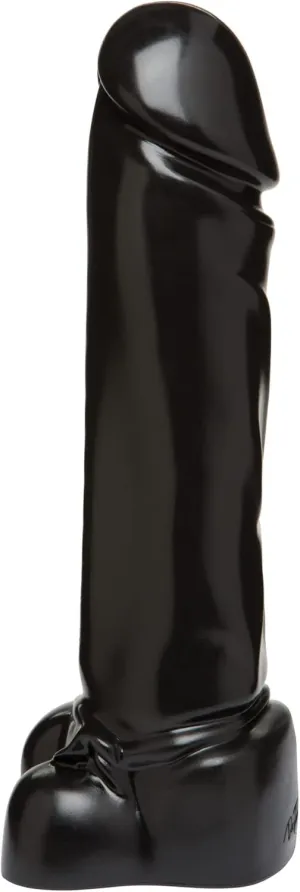 Doc Johnson Vac-U-Lock CodeBlack - Jumbo Jack Man O'War FIRMSKYN Dildo - F-Machine and Vac-U-Lock Harness Compatible Dildo - for Adults Only, Black