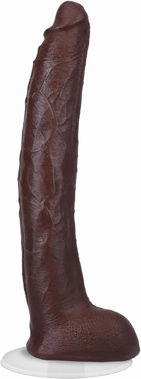 Doc Johnson Signature Series - Damion Dayski - 12 Inch ULTRASKYN Dildo with Removable Vac-U-Lock Suction Cup - F-Machine & Harness Compatible - for Adults Only, Chocolate