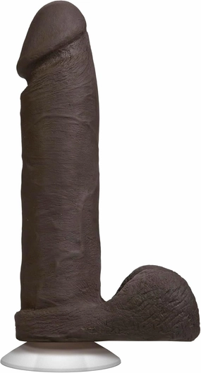 Doc Johnson The Realistic Dildo- 8 Inch ULTRASKYN with Removable Vac-U-Lock Suction Cup - F-Machine and Harness Compatible - for Adults Only, Chocolate
