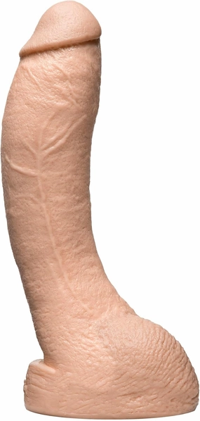 Doc Johnson Vac-U-Lock - Stryker - Thick and Curved Realistic Dildo - 9.4 in. Long and 2.1 in. Wide - FIRMSKYN Dildo - F-Machine, Vac-U-Lock, and O-Ring Harness Compatible - for Adults Only, Vanilla