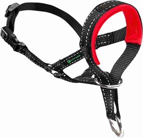Dog Head Halter with Reflective Safety Strap Stop Dog's Pulling, Dog Head Collar for Small Medium Large Dogs(S,Red)