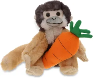 DolliBu Happy Easter Super Soft Plush Squirrel Monkey with Carrot - Stuffed Animals with Carrot Plush Toy, Perfect Easter Holiday Surprise Gift - 12.5"