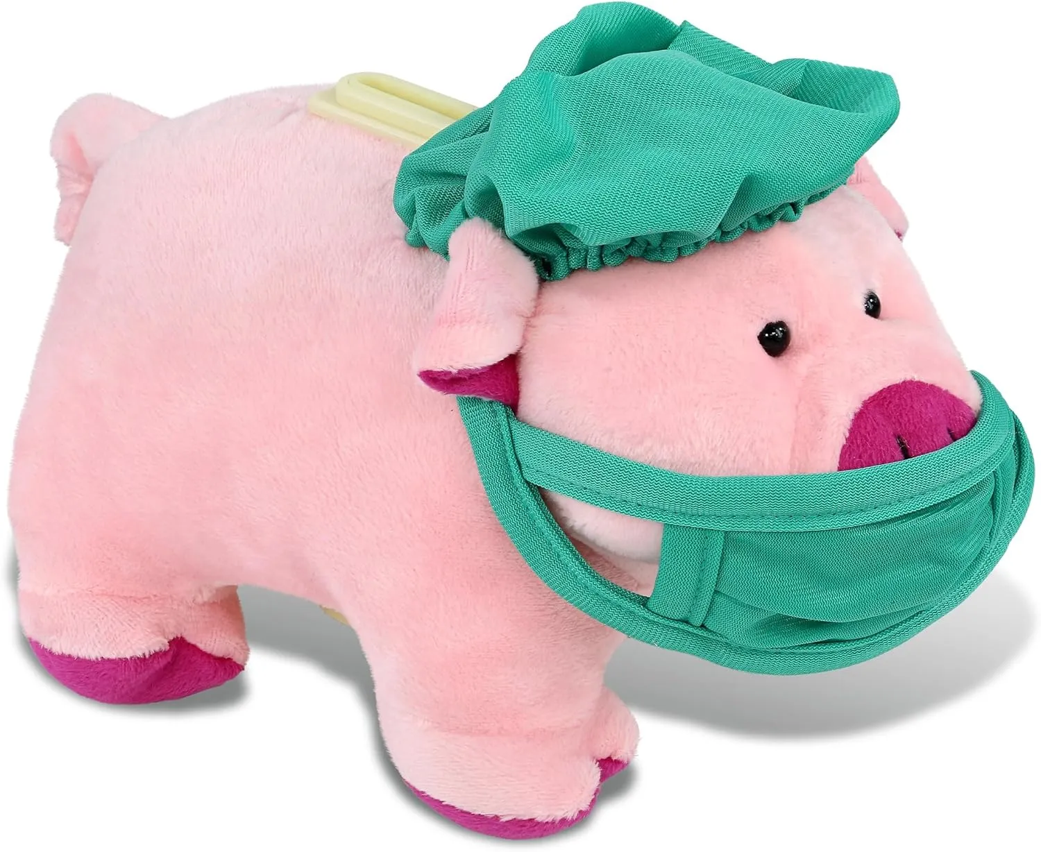 DolliBu Pig - Plush Bank Doctor Plush Toy - Pig Doctor Stuffed Animal Dress Up with Cute Scrub Uniform and Cap Outfit - Fluffy Doctor Toy Plush Gift - 9 Inches
