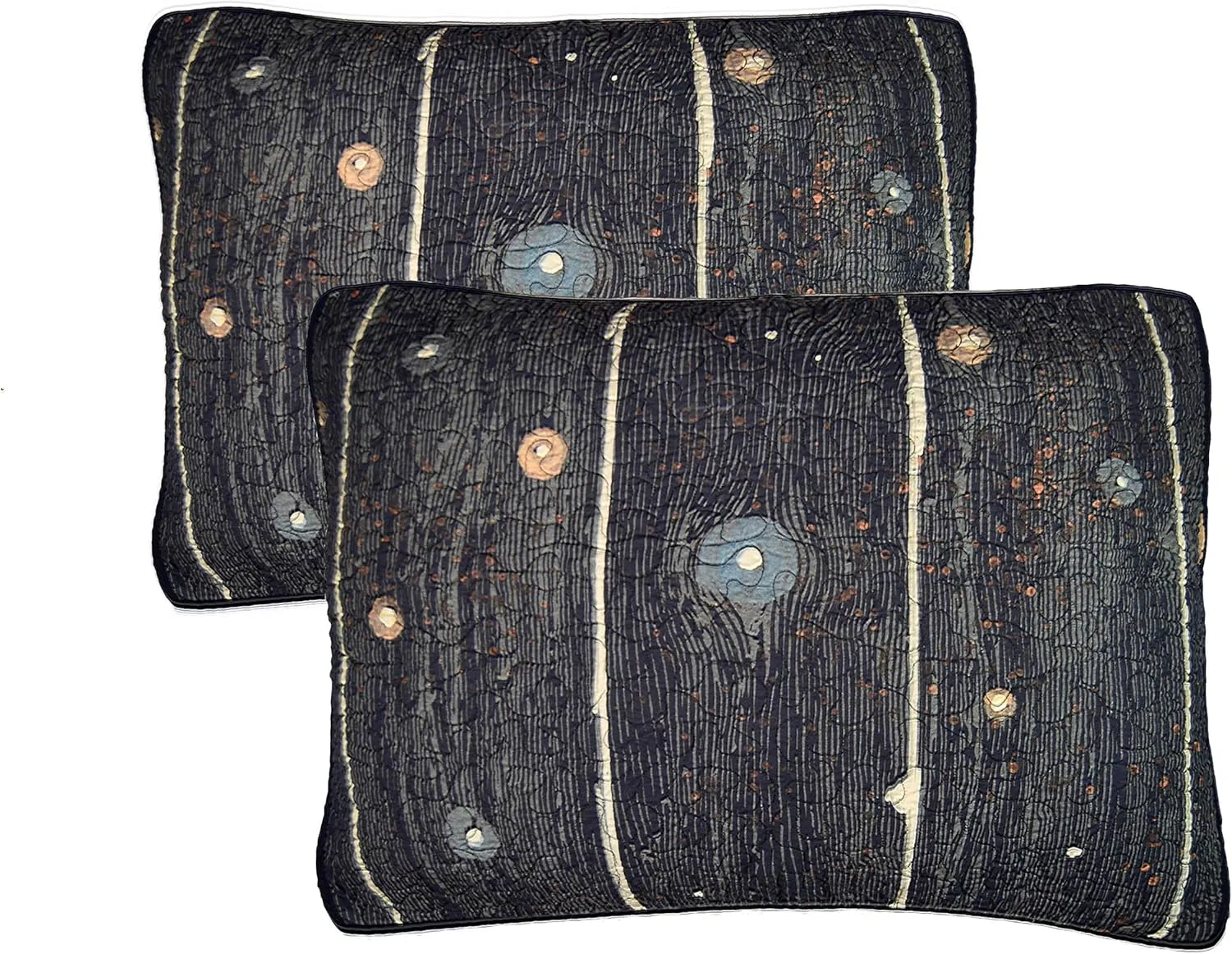 Donna Sharp Full/Queen Bedding Set - 3 Piece - Moonlit Bear Cotton Lodge Quilt Set with Full/Queen Quilt and Two Standard Pillow Shams - Fits Queen Size and Full Size Beds - Machine Washable