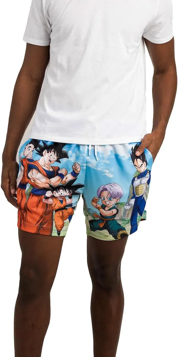 Dragon Ball Super Group Pose Landscape Men's Lounge Shorts