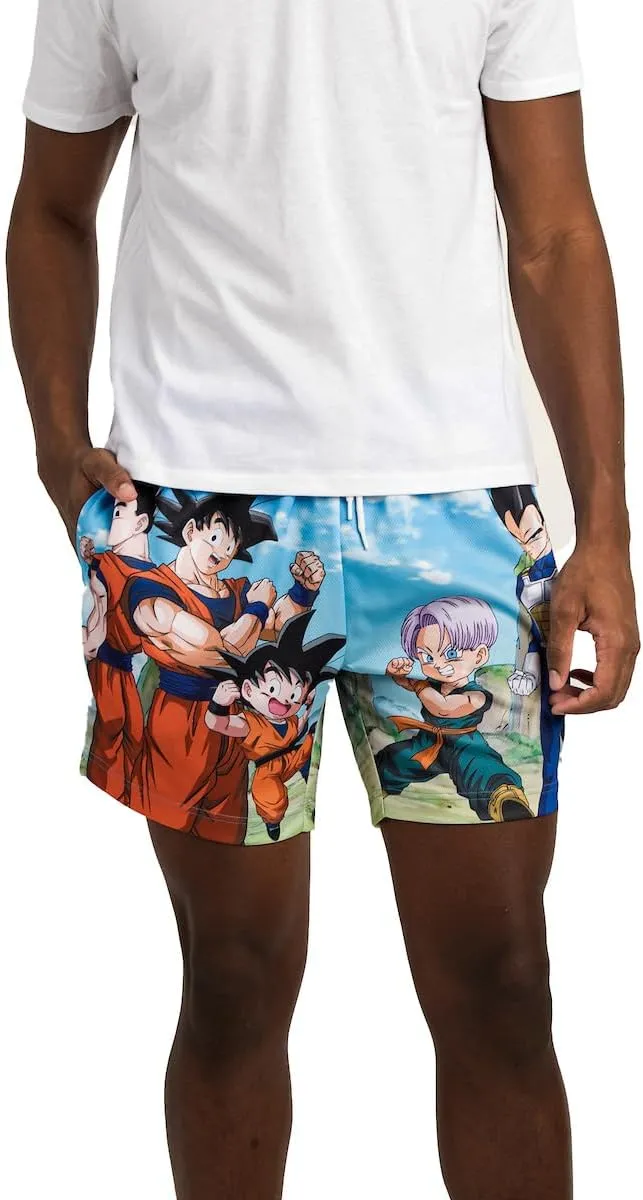 Dragon Ball Super Group Pose Landscape Men's Lounge Shorts