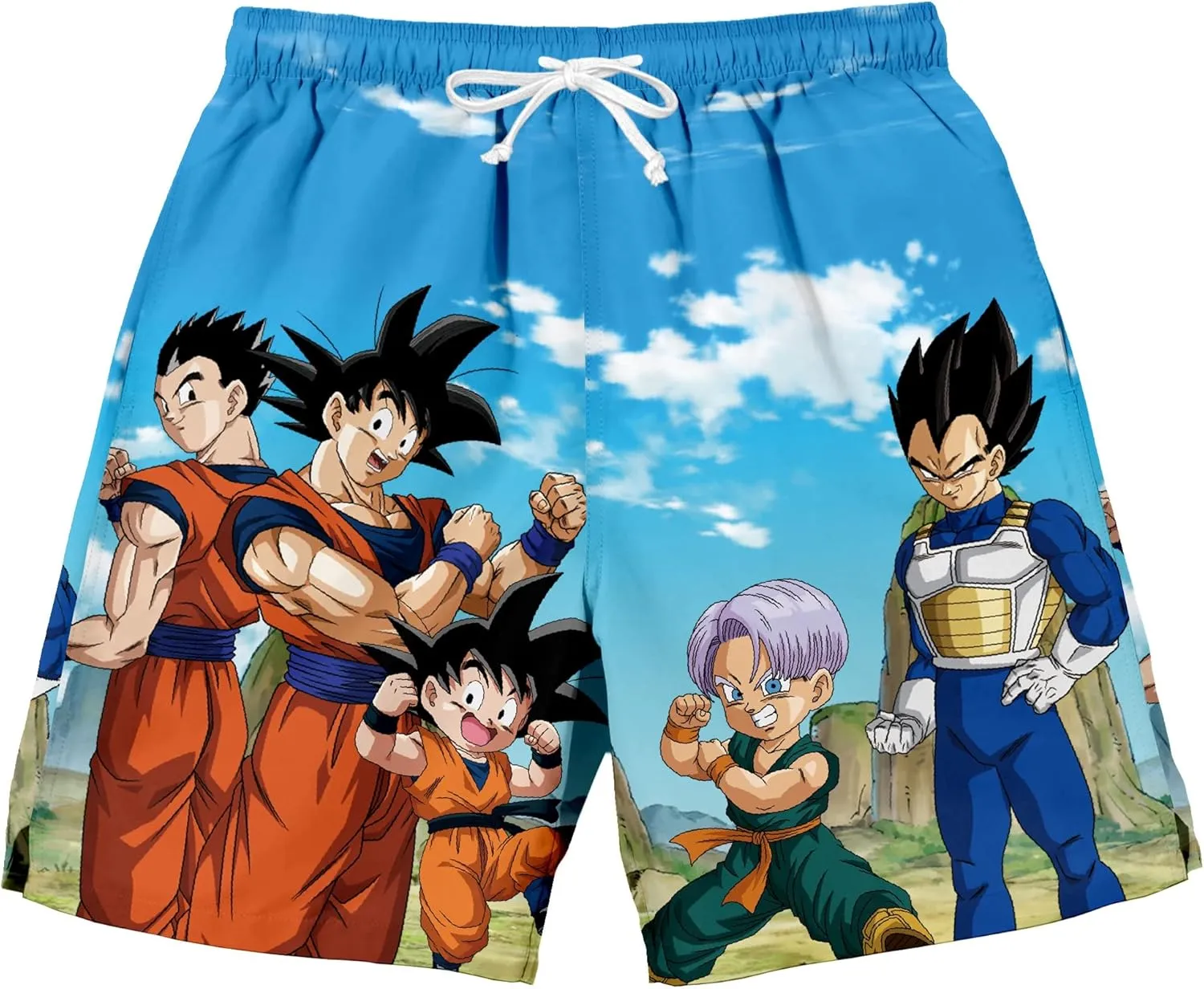 Dragon Ball Super Group Pose Landscape Men's Lounge Shorts