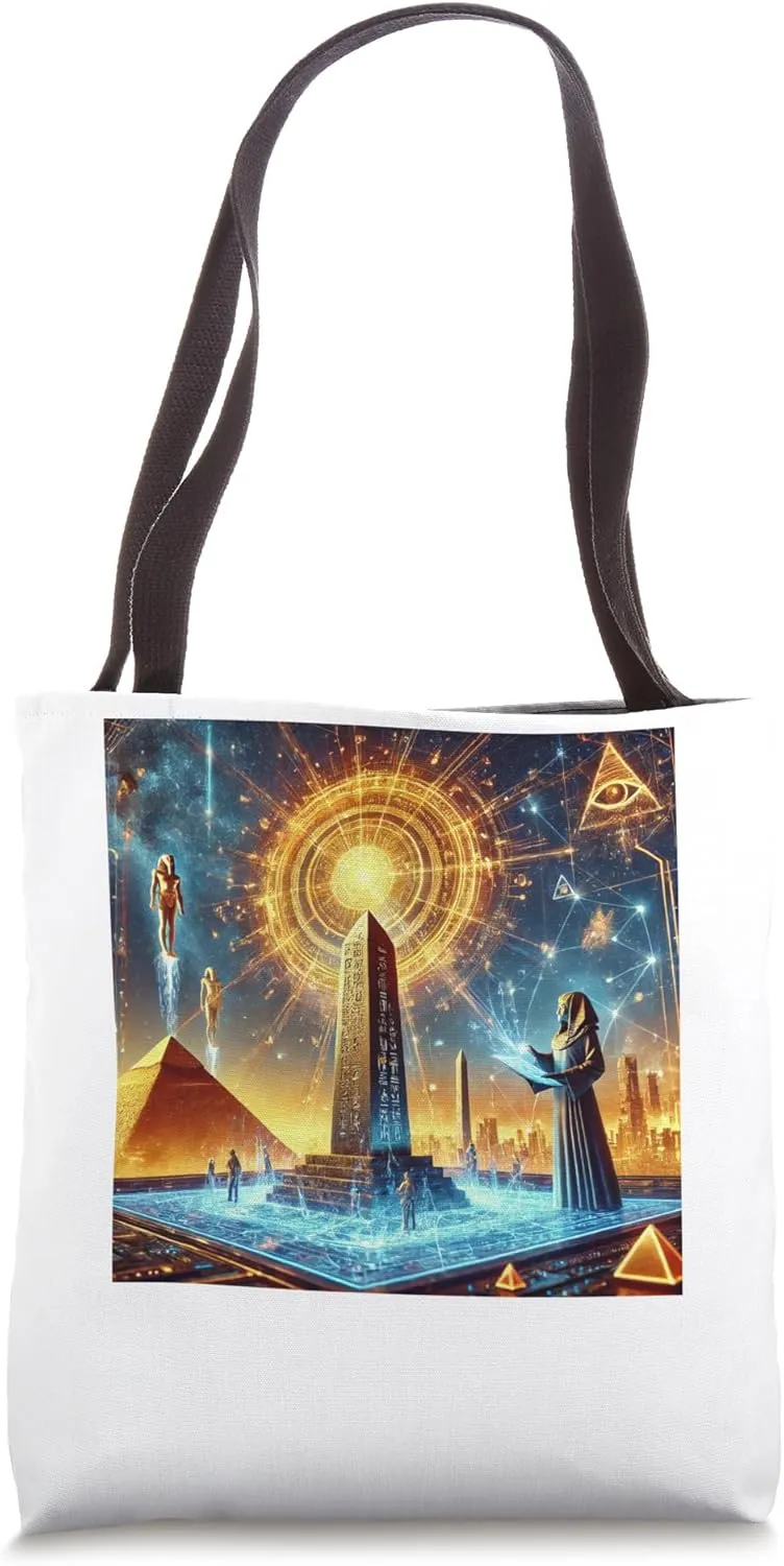 Egypt Obelisk Energy Beacon SciFi Futuristic Power Tote Bag