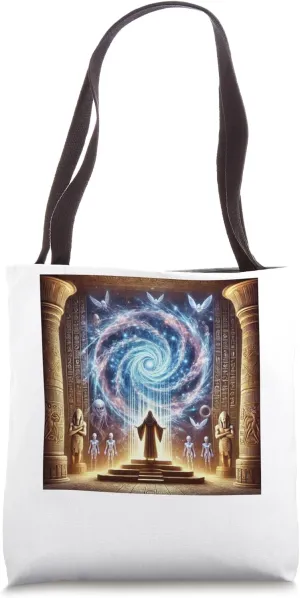 Egypt Priest Summoning Cosmic Entity SciFi Mystic Tote Bag